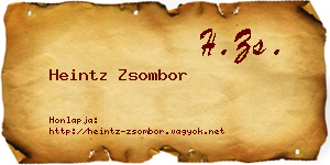 Heintz Zsombor névjegykártya